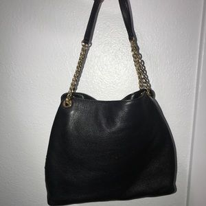 Michael Kors black leather purse