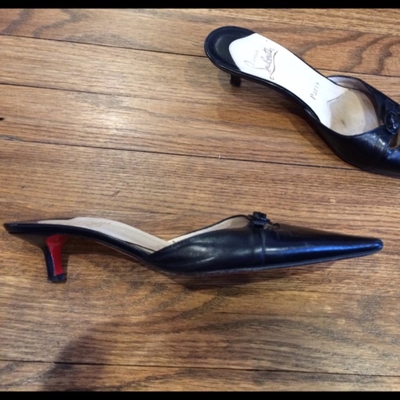 Christian Louboutin black low heel shoes - Picture 2 of 2
