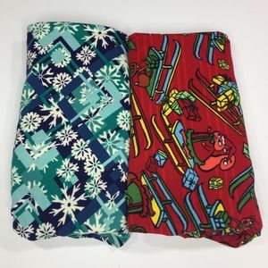 LuLaRoe TC2 Holiday Leggings 2-pack Snowflakes