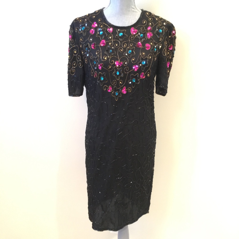 Vintage Sequin Midi Dress