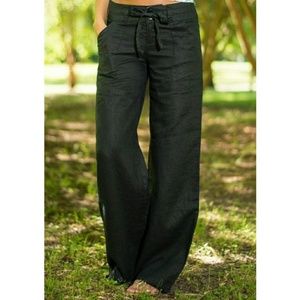 Sanctuary Linen Wide Leg Relaxed Fit Pant