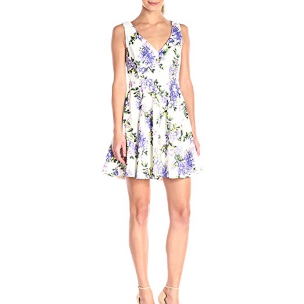Women's Graduatio Floral Print Fit dress