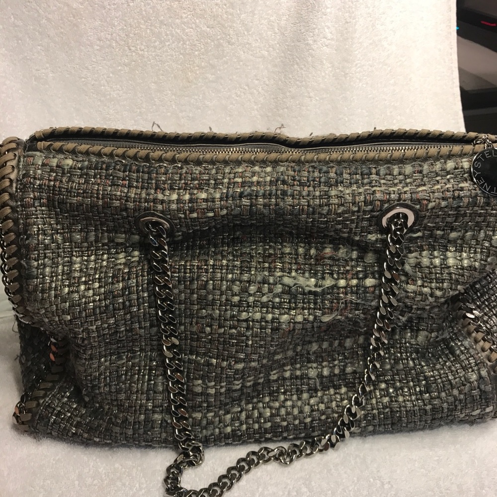 Stella Mc Cartney sac "falabella" en tweed doré - Picture 3 of 7