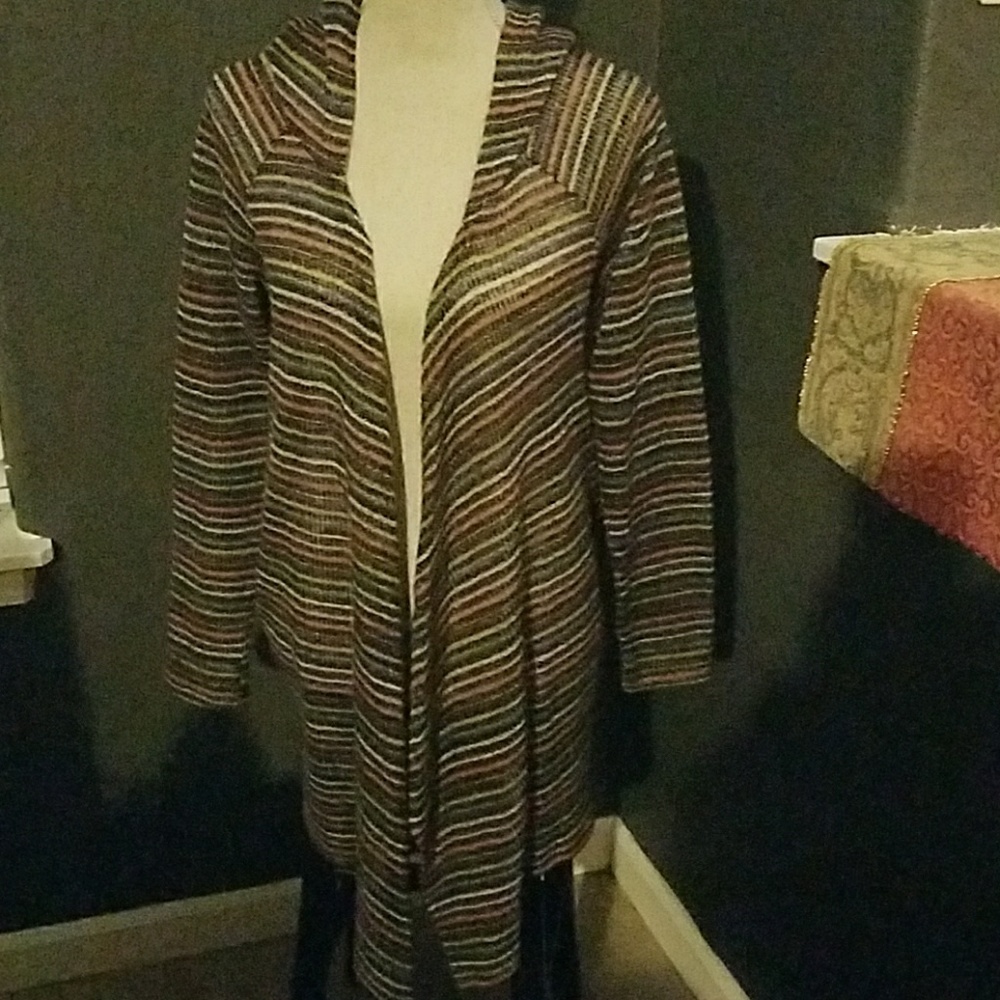 "UNITY"SHEER HOODED SWEATER SIZE M