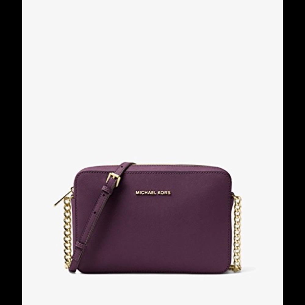 Michael Kors Large Jet Set Crossbody Bag in Damson