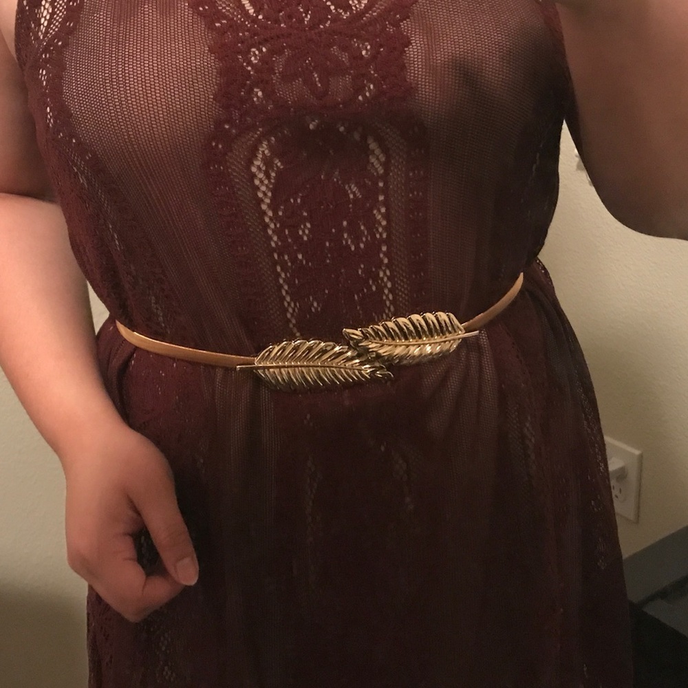 New Gold Leaf Dress Belt