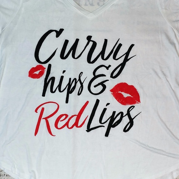 Boutique + White Graphic Tee Plus Size 2X - Picture 2 of 4