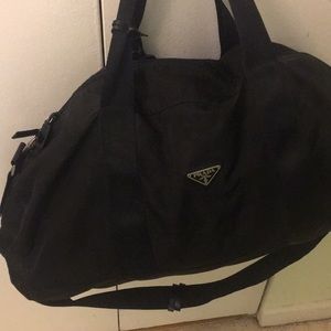 Authentic Blk Prada duffle bag nylon/microfiber