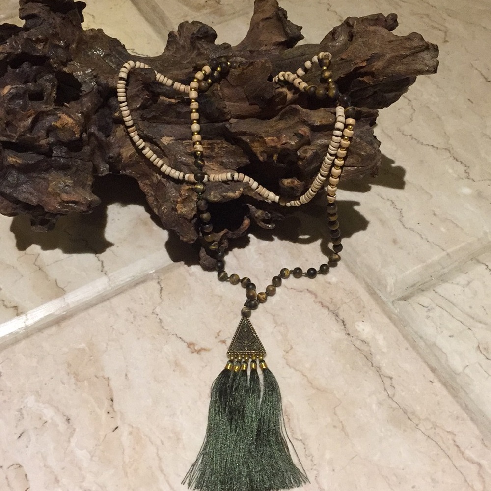 Handmade tigers Eye beaded necklace