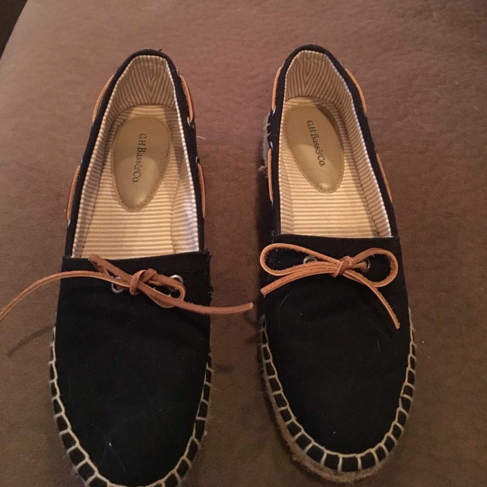 Bass 6.5 black espadrilles