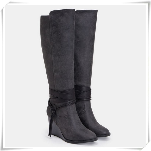 JustFab Shoes - Ulrica wedge heeled boots