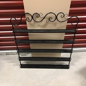 Black metal rack nail polish