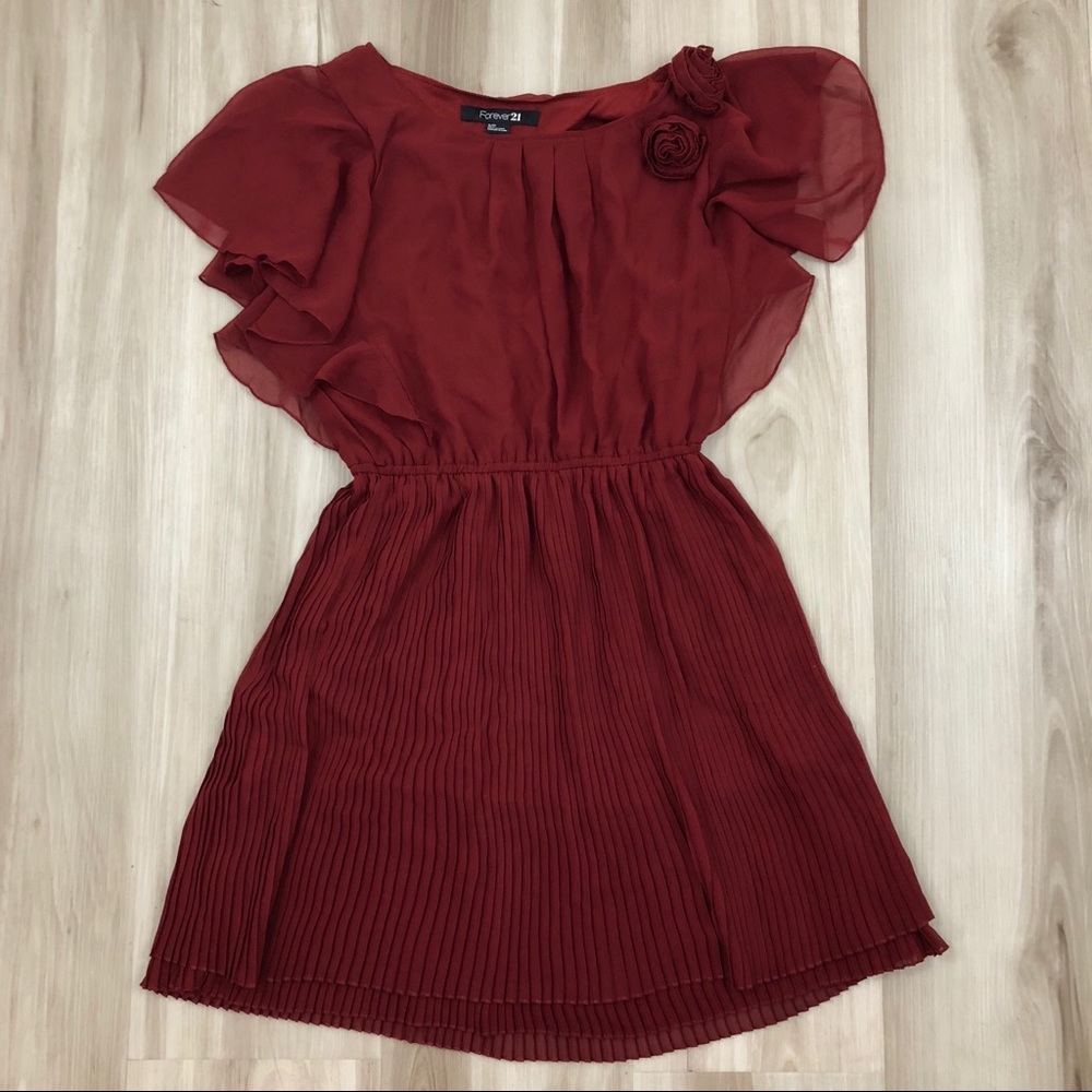 {Forever21} Maroon Flowy Dress