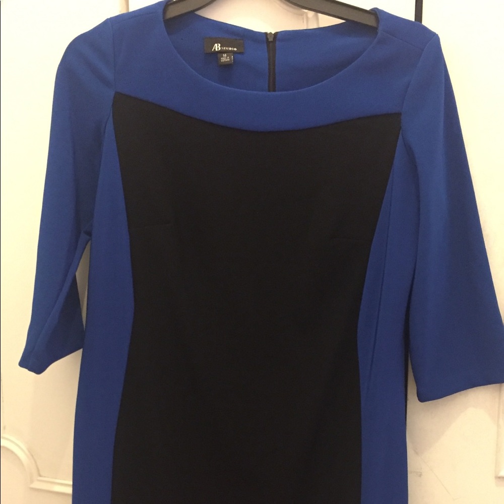 Blue and black dress
