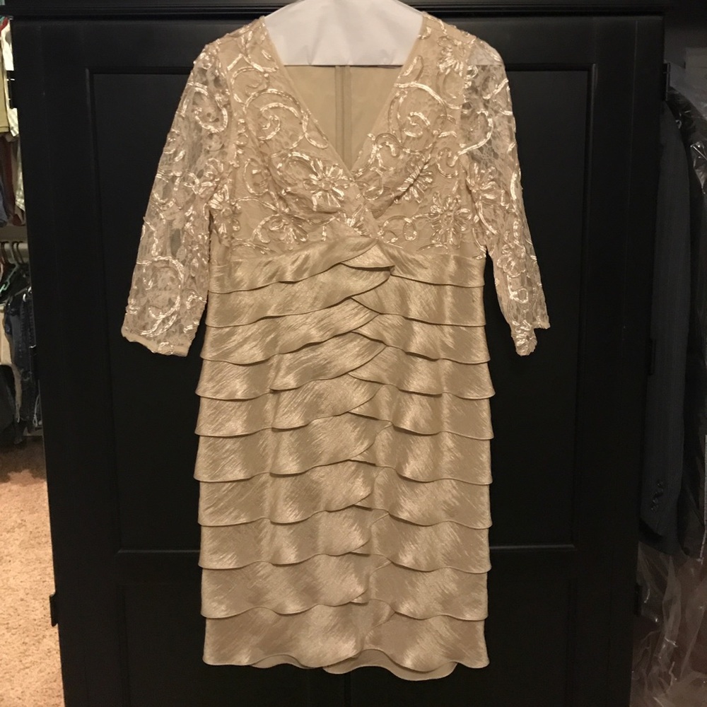 Tiered Champagne Dress