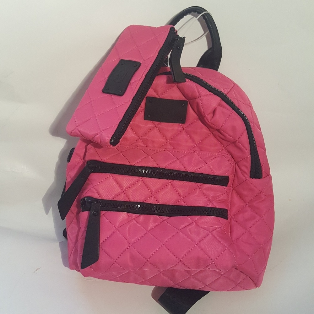 Steve Madden Backpack Quilted Nylon Pink NWT