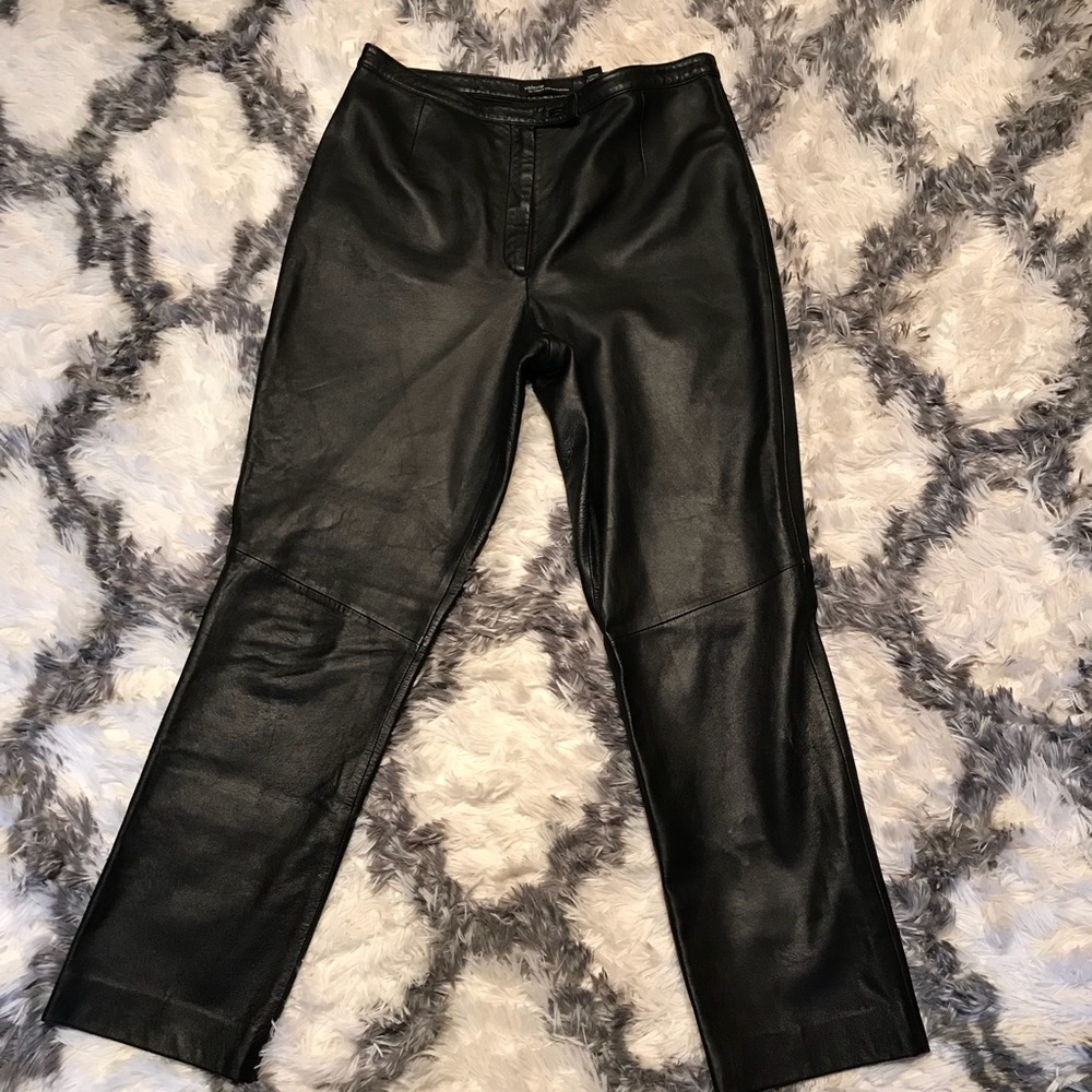 Valerie Stevens Black Leather Pants
