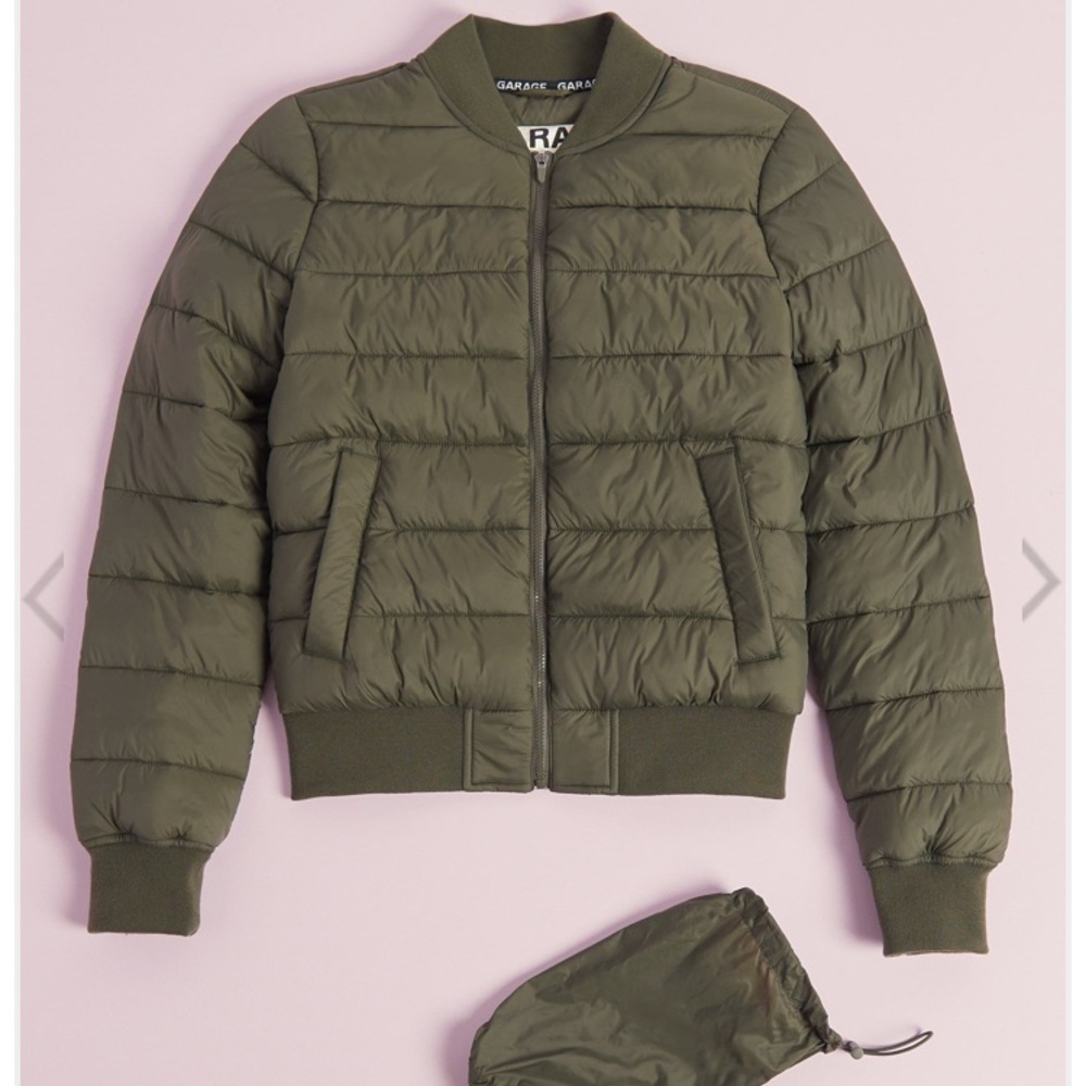 Green Puffer Jacket - image 2