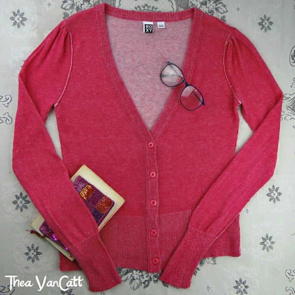 Roxy Sweaters - ROXY - Teacher's Pet V-neck Button Up Sweater! <3