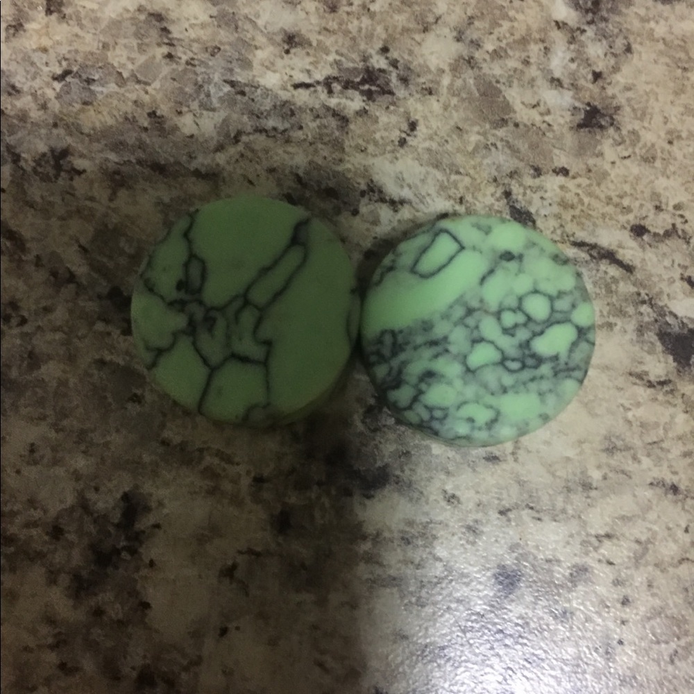 Green howlite plugs (plug your holes)