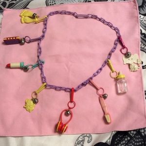 1980s Vintage Toy Charm Bell Necklace