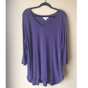 Purple Long Sleeve Tee 3X