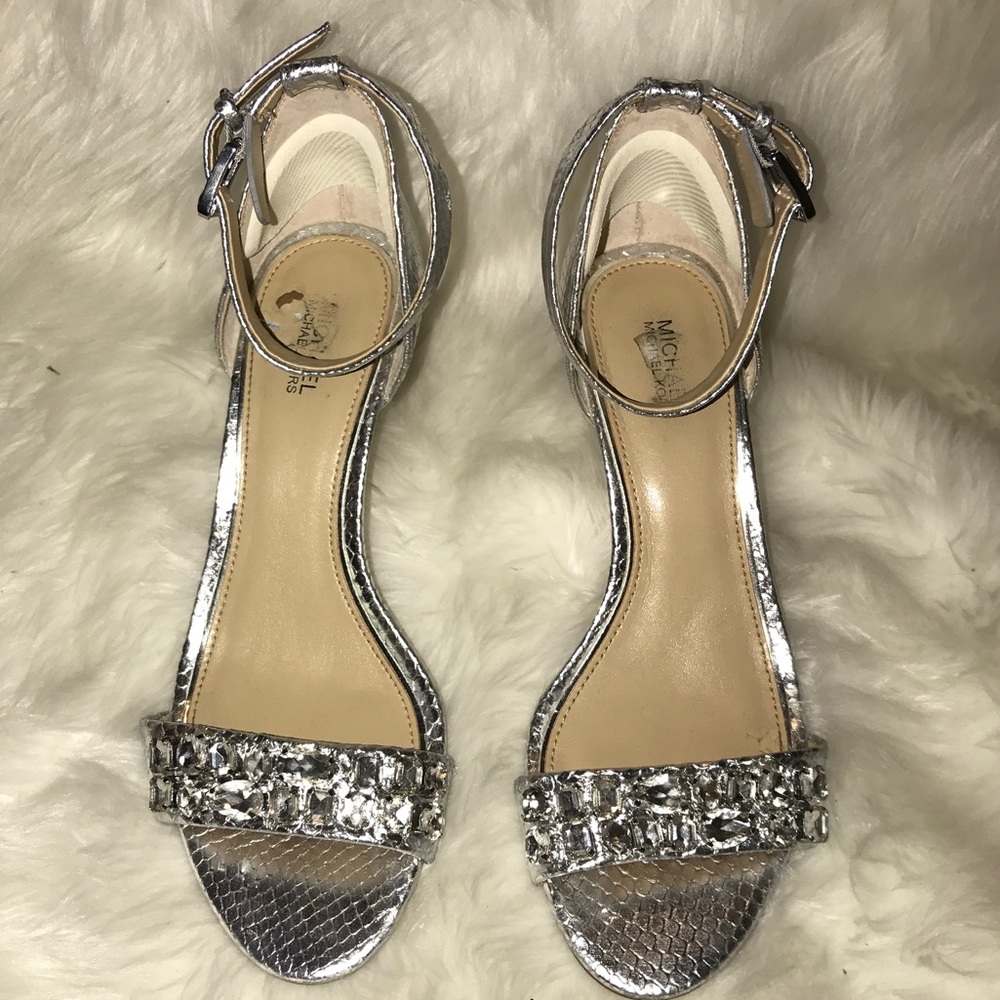 Michael Kors silver strap sandals