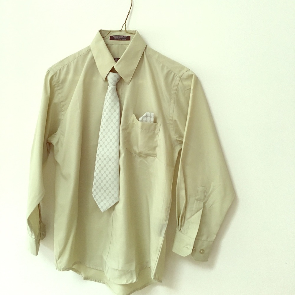Dress shirt. Olive color.