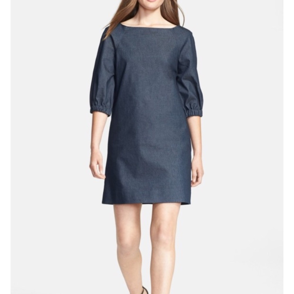 NWOT kate spade  Blousonsleeve Denim Shift Dress