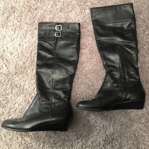 Size 8 Arthur Chiang black leather boots