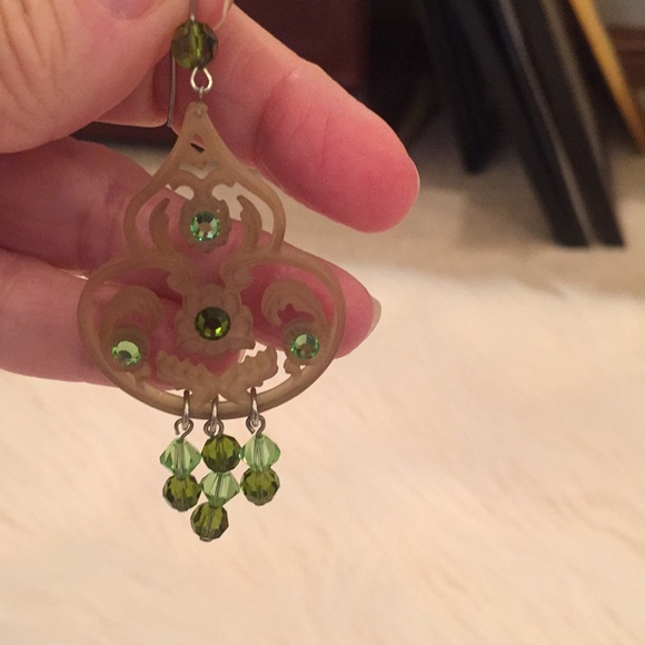 Trina Tarantino green earrings - Picture 2 of 5