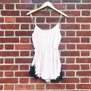 Thin Strap Open Back Romper