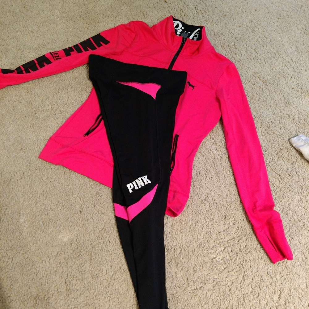 Pink leggings and top