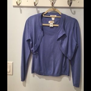 Talbots sleeveless sweater w/ cropped cardigan