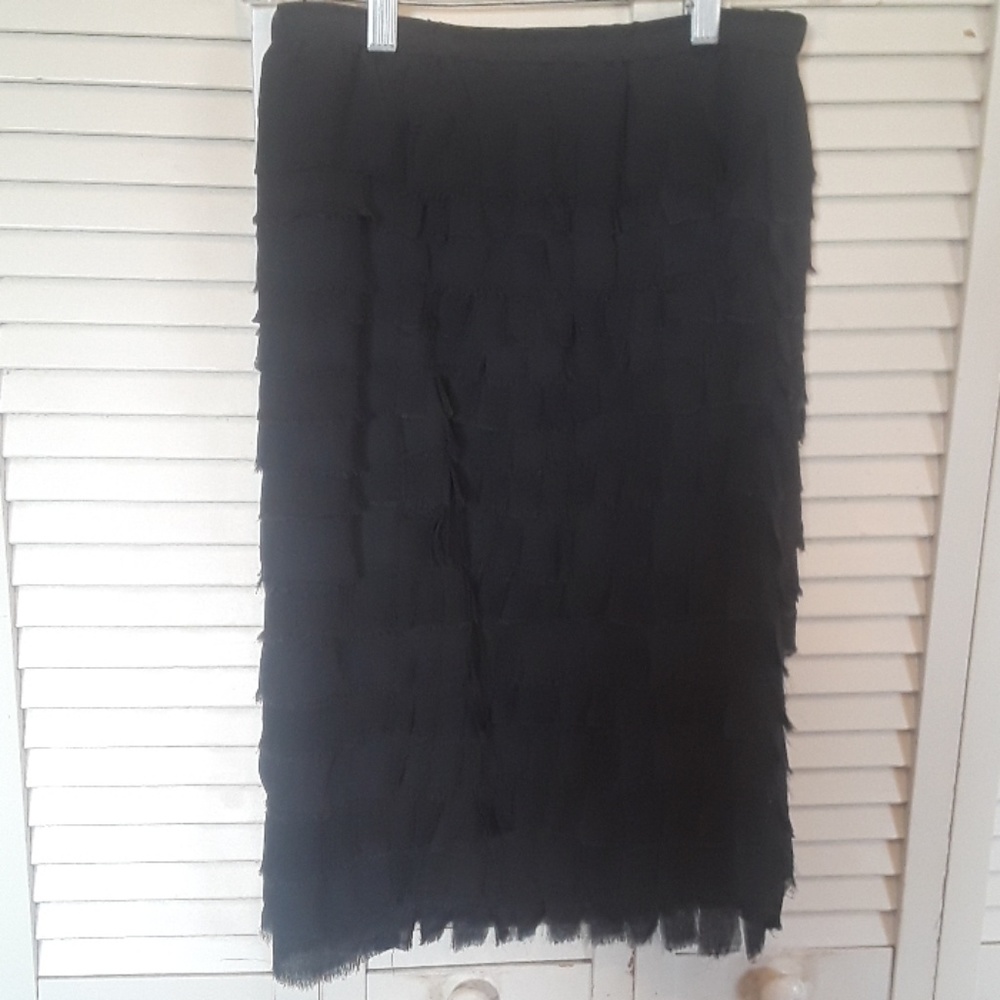 Zara Basic Multi-Layered Dark Grey Skirt - image 1