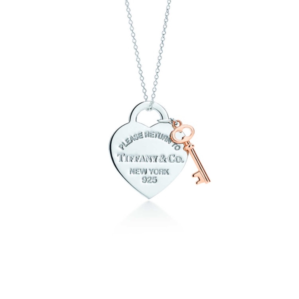 Authentic Tiffany Heart Necklace with Key