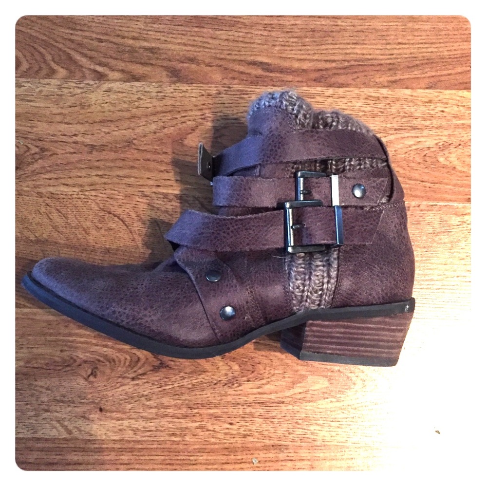 Brown buckle booties from Buckle. Worn once