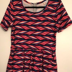 Xl BNWOT Amelia Lularoe Navy blue & multi