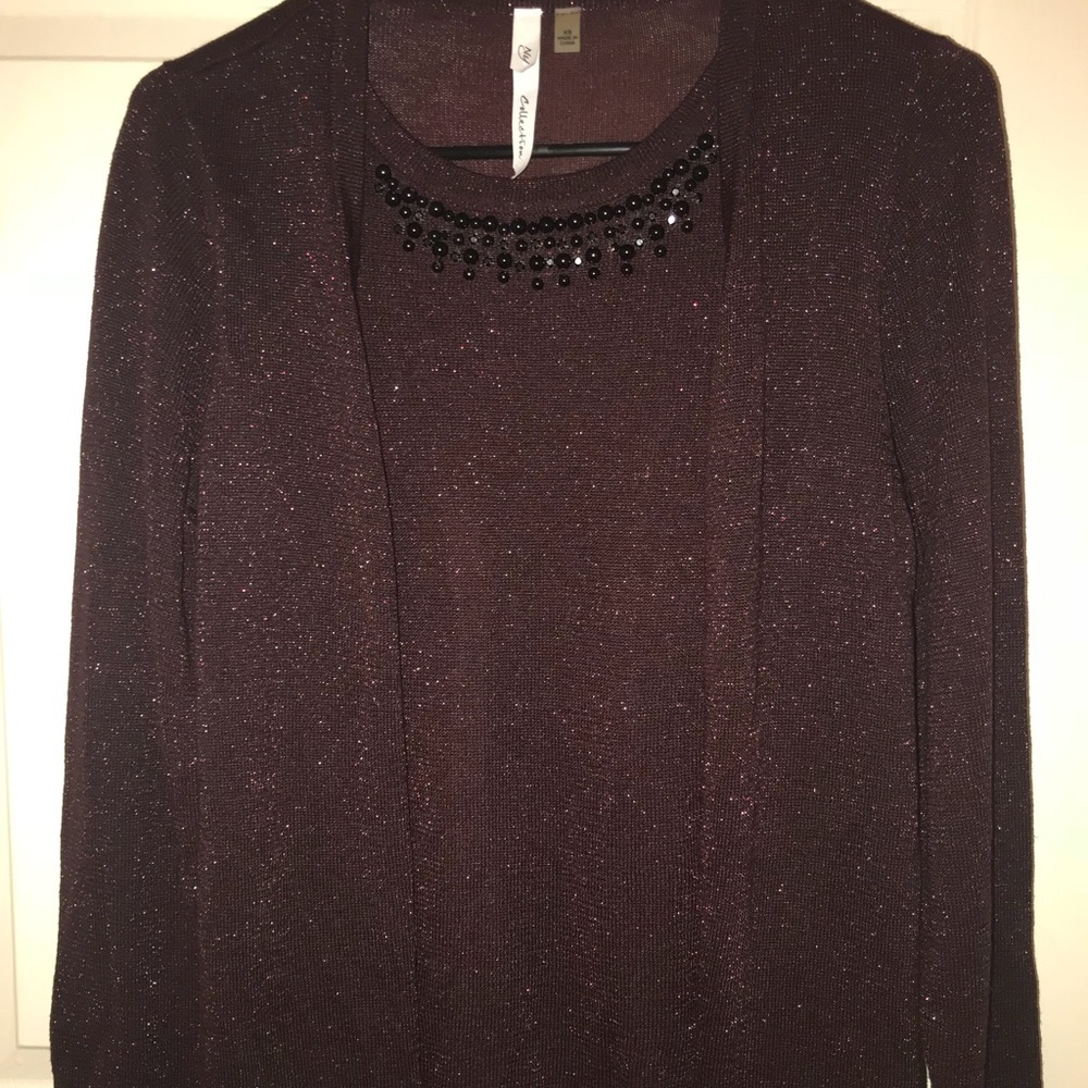 NY collection sz small maroon blouse