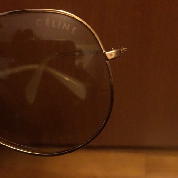 Celine Clear Frame Aviator Sunglasses