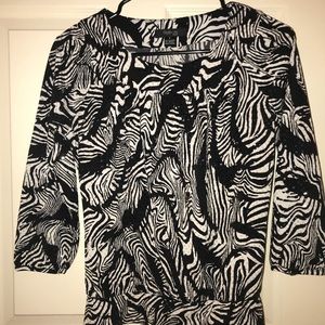 Style & Co size small black and white blouse