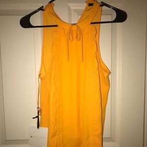 Victoria Beckham size xsmall yellow blouse NWT