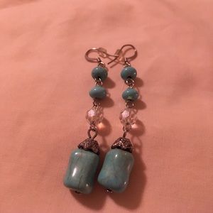 Turquoise & Crystal Earrings