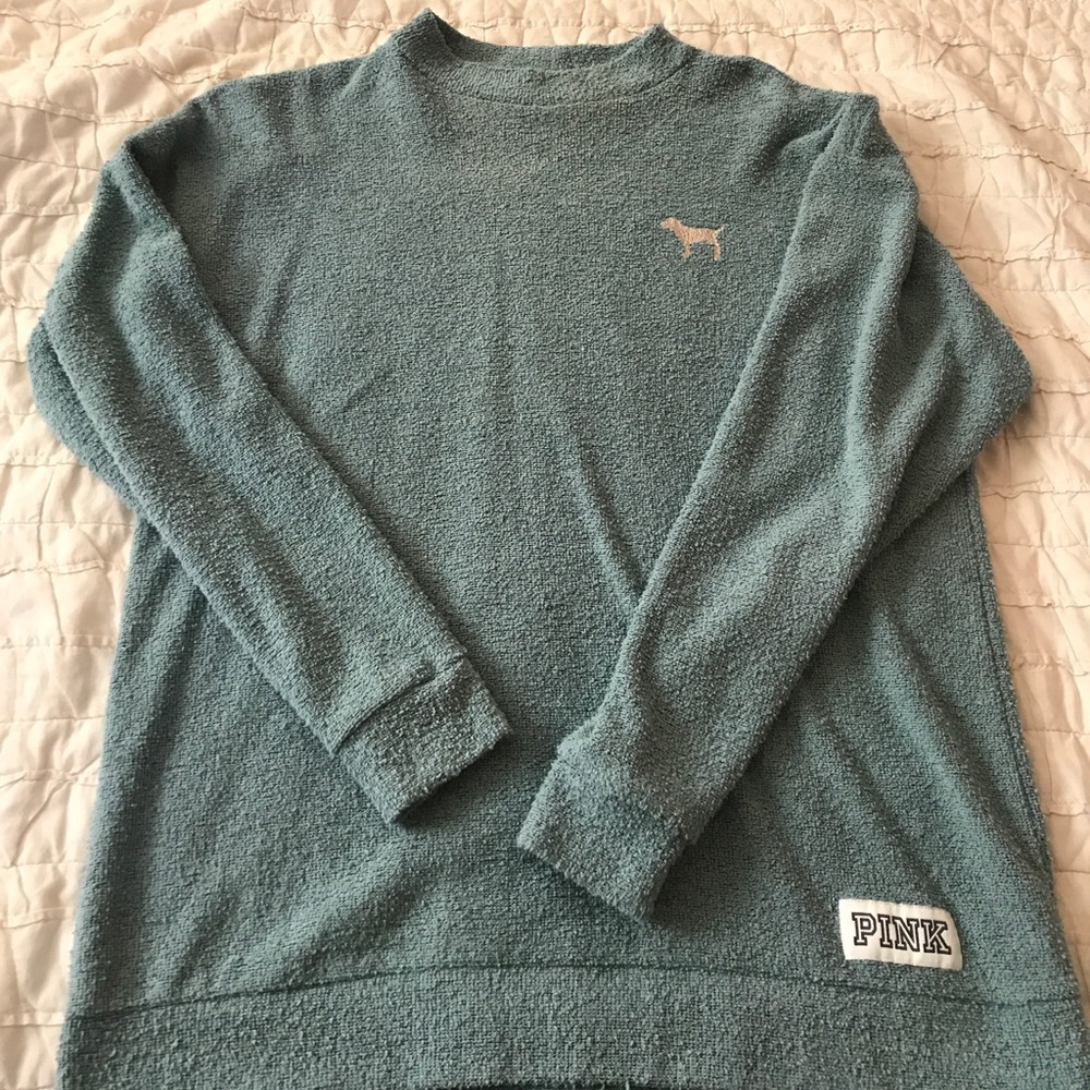 VS pink collegiate crew neck sweater