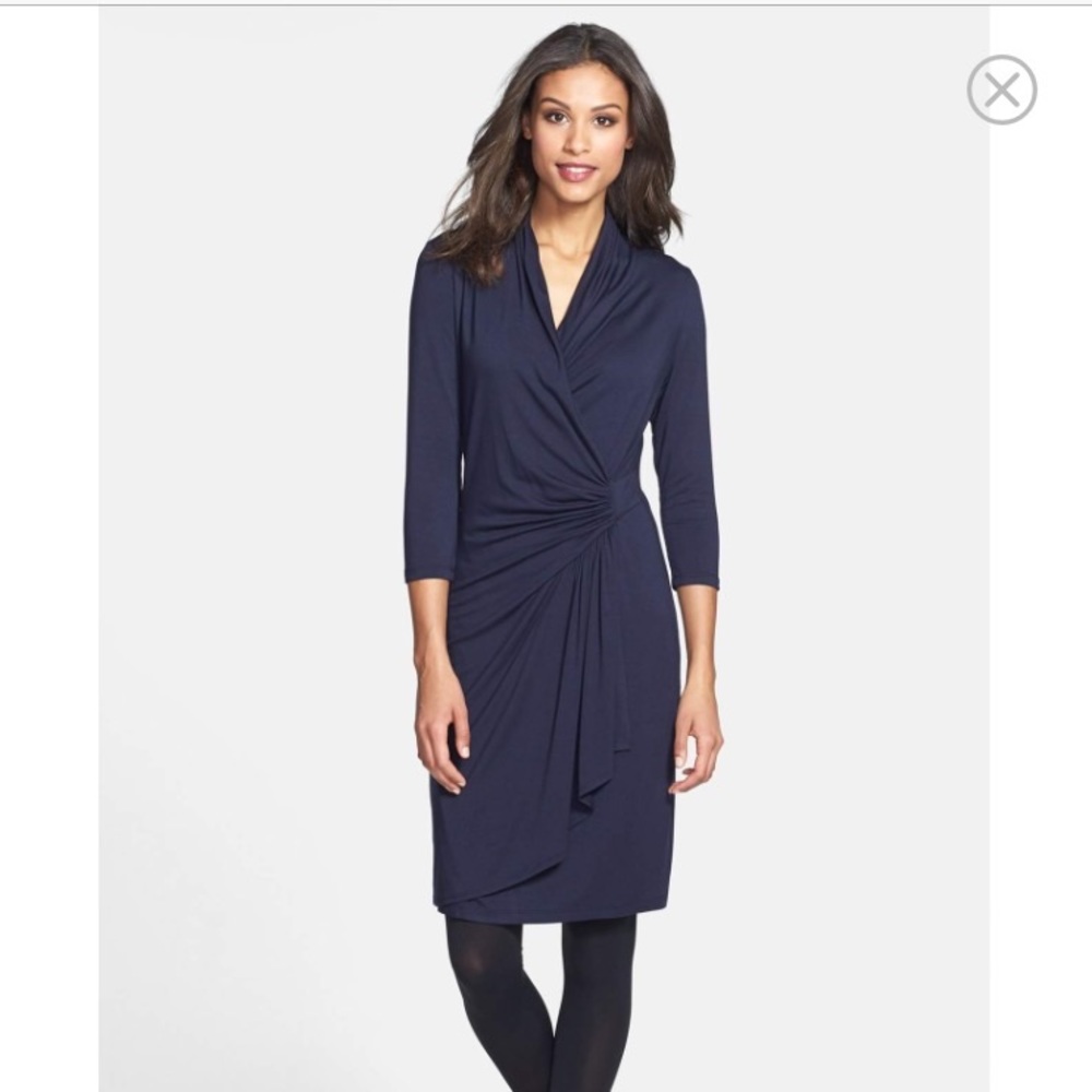 Karen Kane Cascade Faux Wrap Dress
