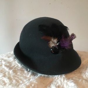 Vintage Felt Green Hat 1930s