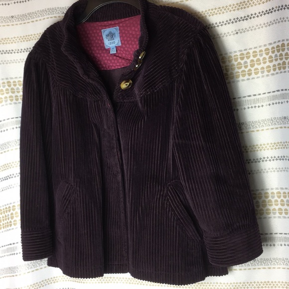 Izod Jackets & Blazers - Izod Wide Corduroy Purple Coat x Blazryb