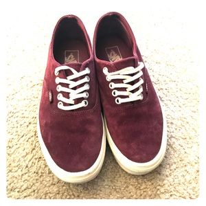 Scotch guard Burgundy Suede Vans