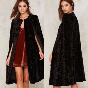 Nasty gal don't fear the reaper velvet cape