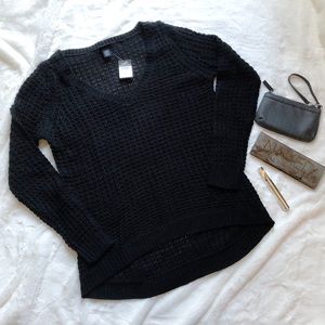 NWT Rue 21 Juniors Chunky Knit Black Sweater Sz L